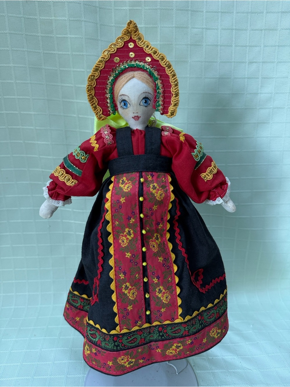 Vintage hand made doll in Traditional Festive Costume